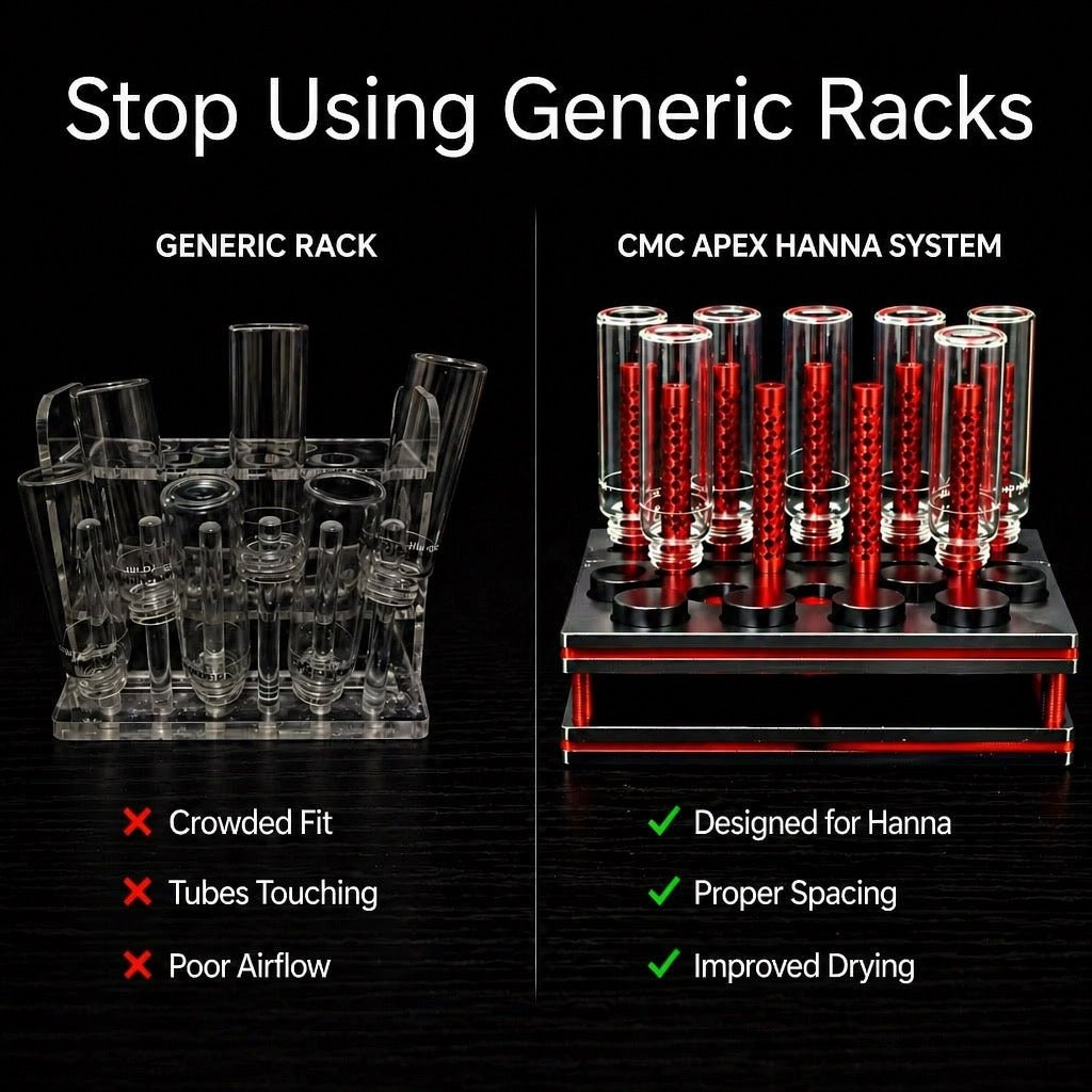 Apex Hanna Cuvette Drying System – 9 Tube Modular Rack – Reef - Safe | Cox Marine Creations - Cox Marine Creations - Homegrown Zoa’s and Frags
