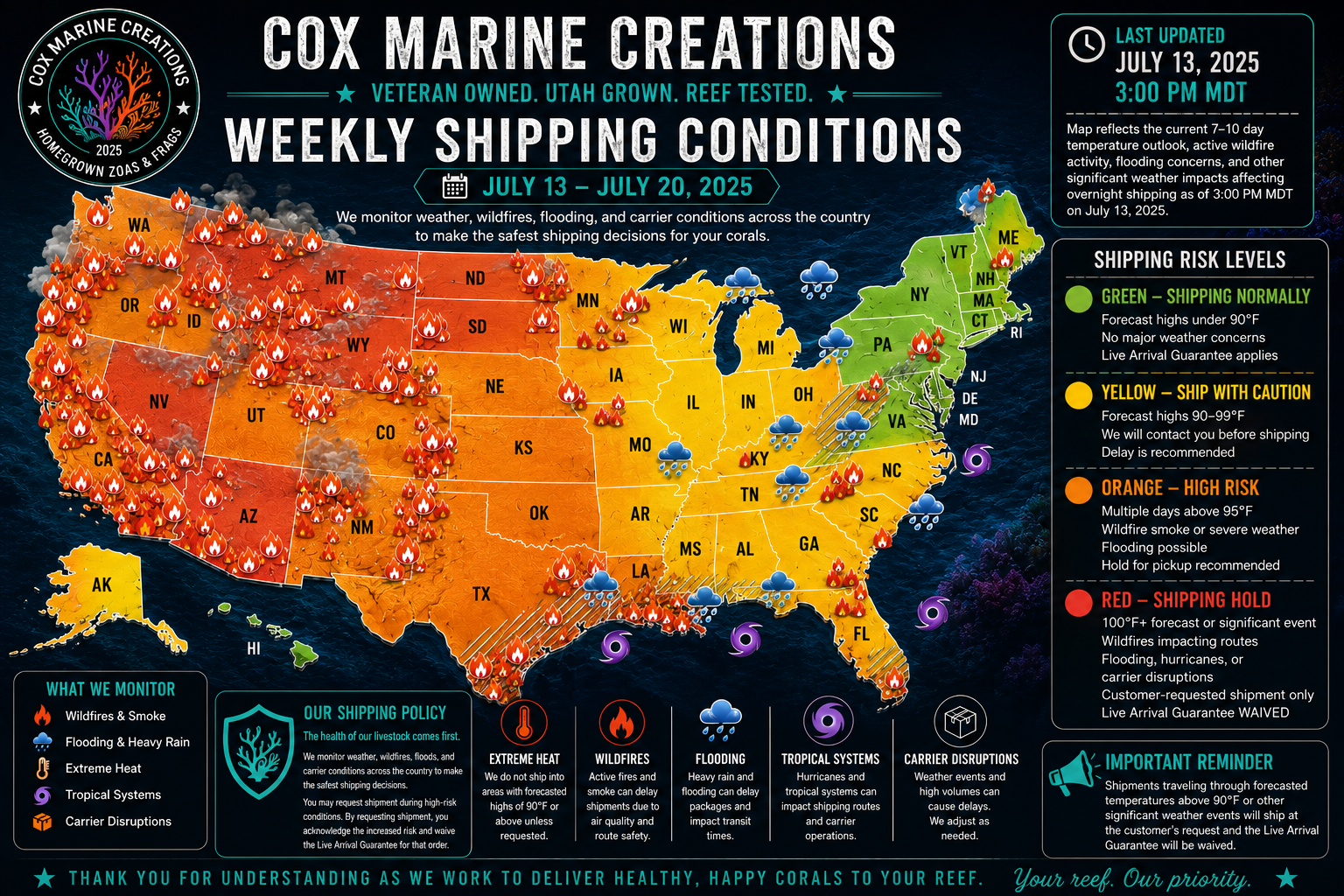 Weekly Shipping Map