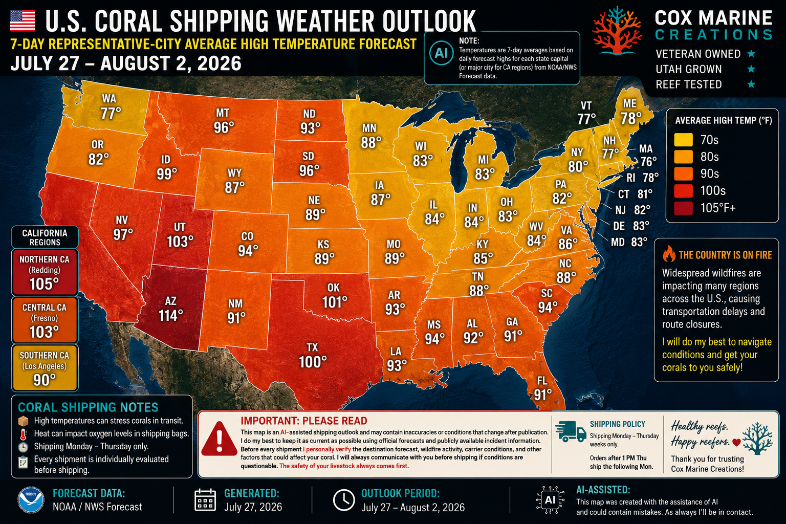 Weekly Shipping Map